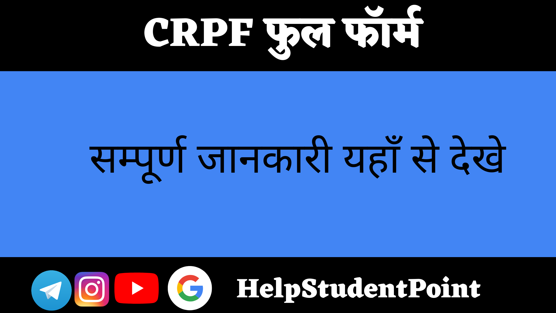 CRPF Full form In Hindi