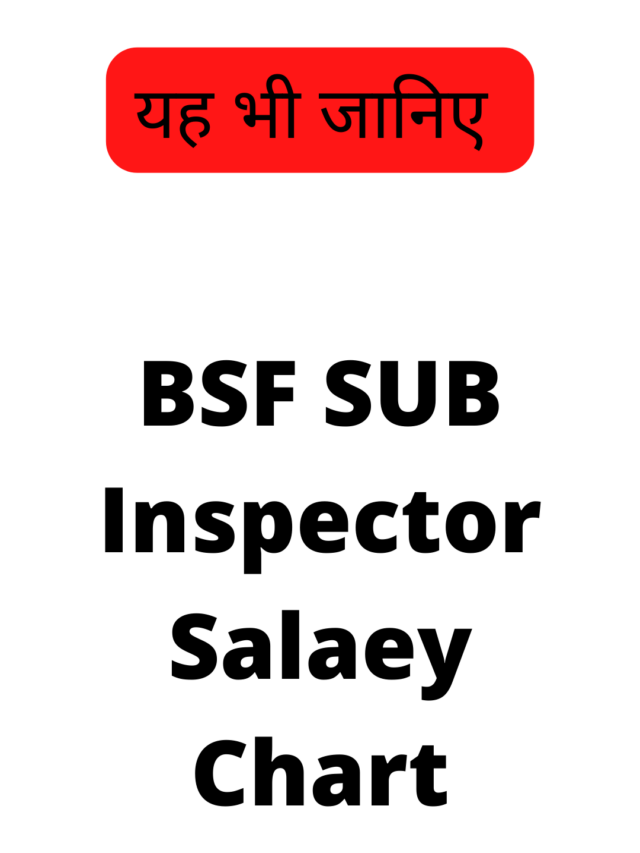BSF SUB Inspector Salaey Chart